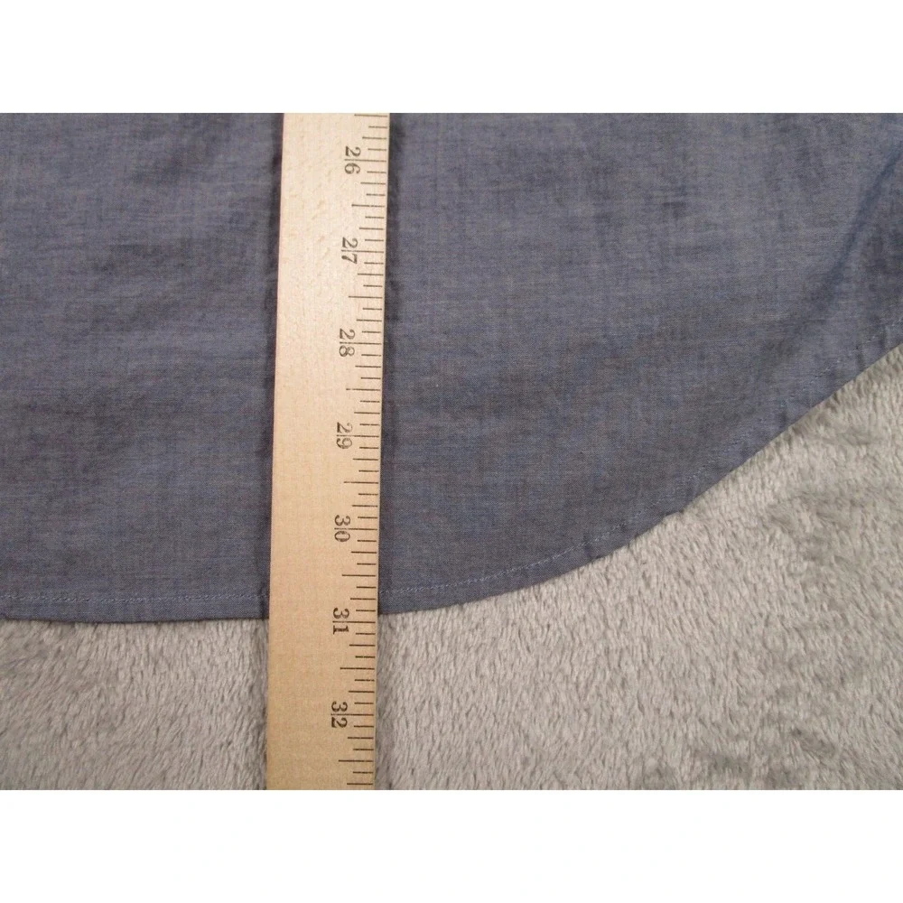 J Crew Top Womens XS Blue Button Up Tunic Casual Preppy Long Sleeve‎